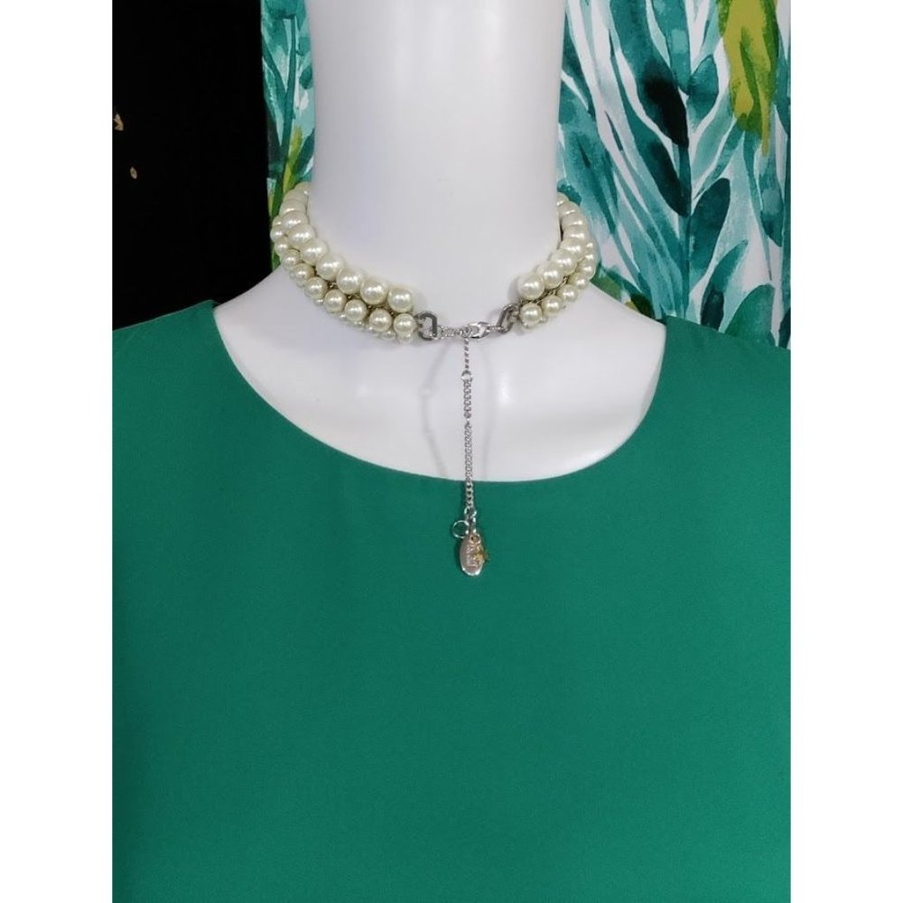 Rada' Italian made Exquisite Choker Adjustable Pearl 3 String - Picture 5 of 14